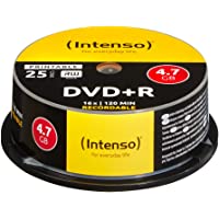 INTENSO DVD+R 4-7GB- 16X- PRINTABLE- CCAKE BOX 25